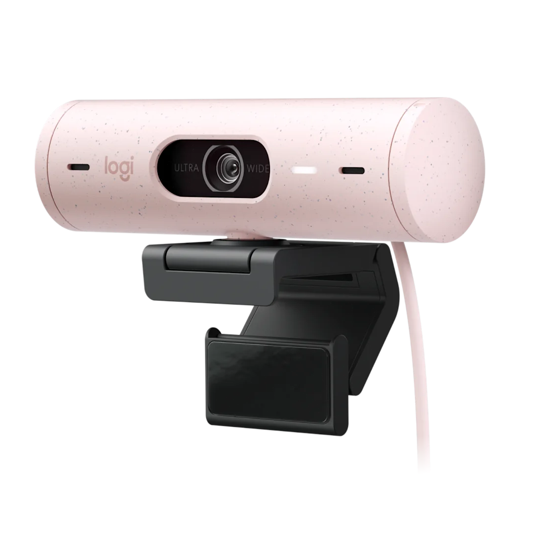 Logitech Brio 500 Full HD Webcam with Auto Light Correction -Rose