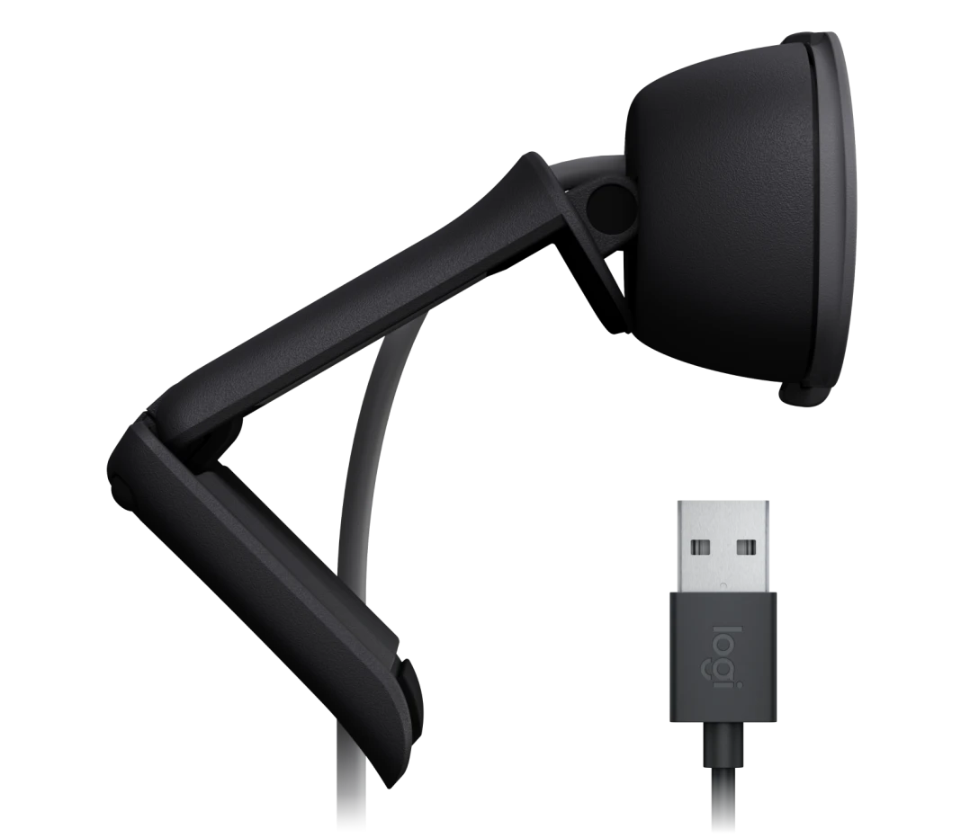 Logitech Brio 100 Full HD 1080p Webcam Made for Meetings and Works for Streaming - GRAPHITE