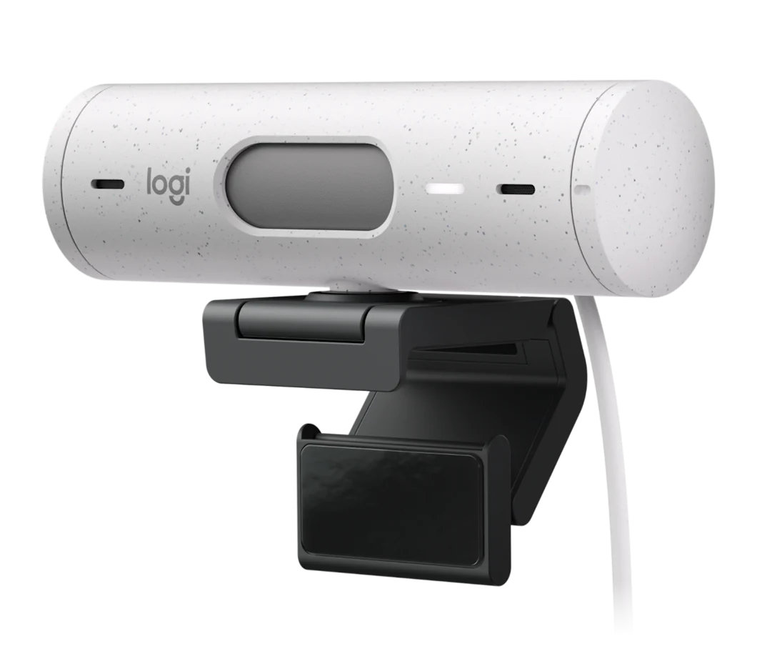 Logitech Brio 500 Full HD Webcam with Auto Light Correction -off white