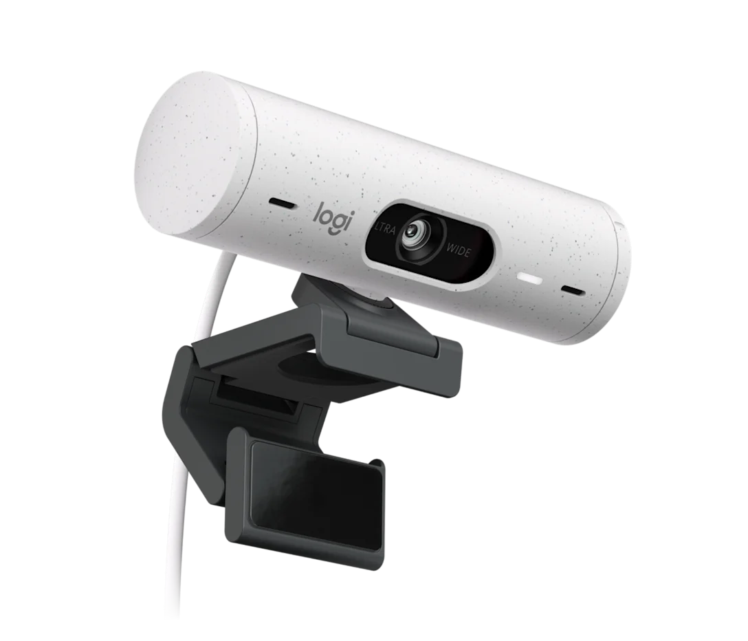 Logitech Brio 500 Full HD Webcam with Auto Light Correction -off white