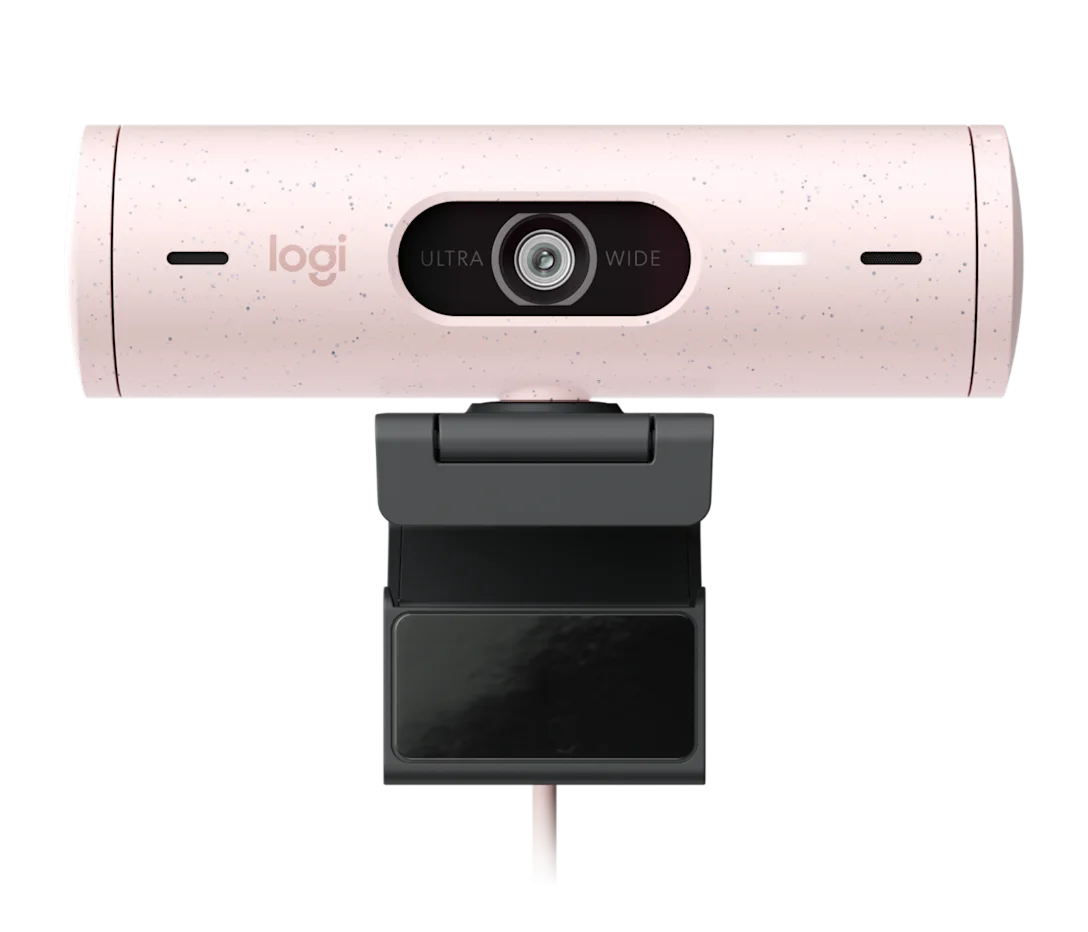 Logitech Brio 500 Full HD Webcam with Auto Light Correction -Rose