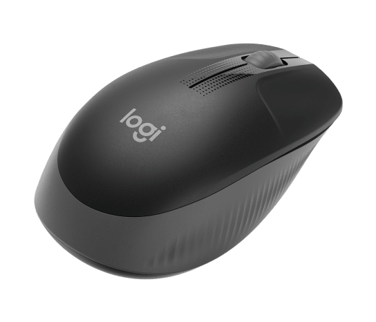 Logitech M190 Wireless Mouse (Charcoal) – Full‑Size, 2.4 GHz, 1000 DPI, 18‑Month Battery