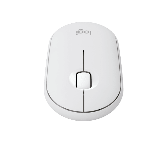 Logitech Pebble 2 M350S Tonal White – Bluetooth & Bolt Wireless Mouse, 400–4,000 DPI, Multi‑Device, Silent Click