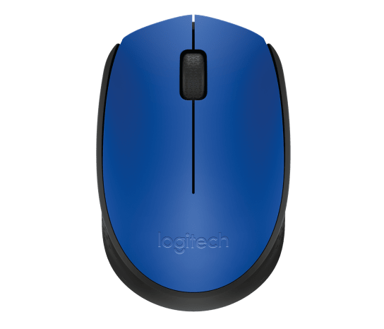 Logitech M171 Blue/Black – 2.4 GHz Wireless Optical Mouse, 1000 DPI, Ambidextrous, 12‑Month Battery
