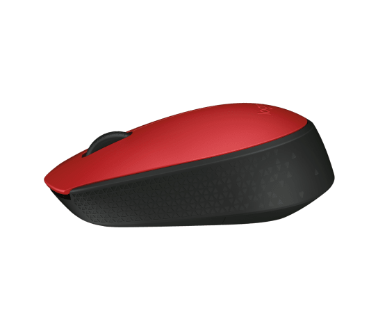 Logitech M171 Red/Black – 2.4 GHz Wireless Optical Mouse, 1000 DPI, Ambidextrous, 12‑Month Battery