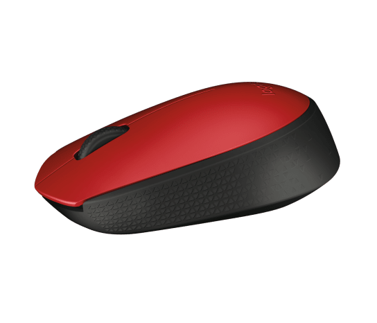Logitech M171 Red/Black – 2.4 GHz Wireless Optical Mouse, 1000 DPI, Ambidextrous, 12‑Month Battery