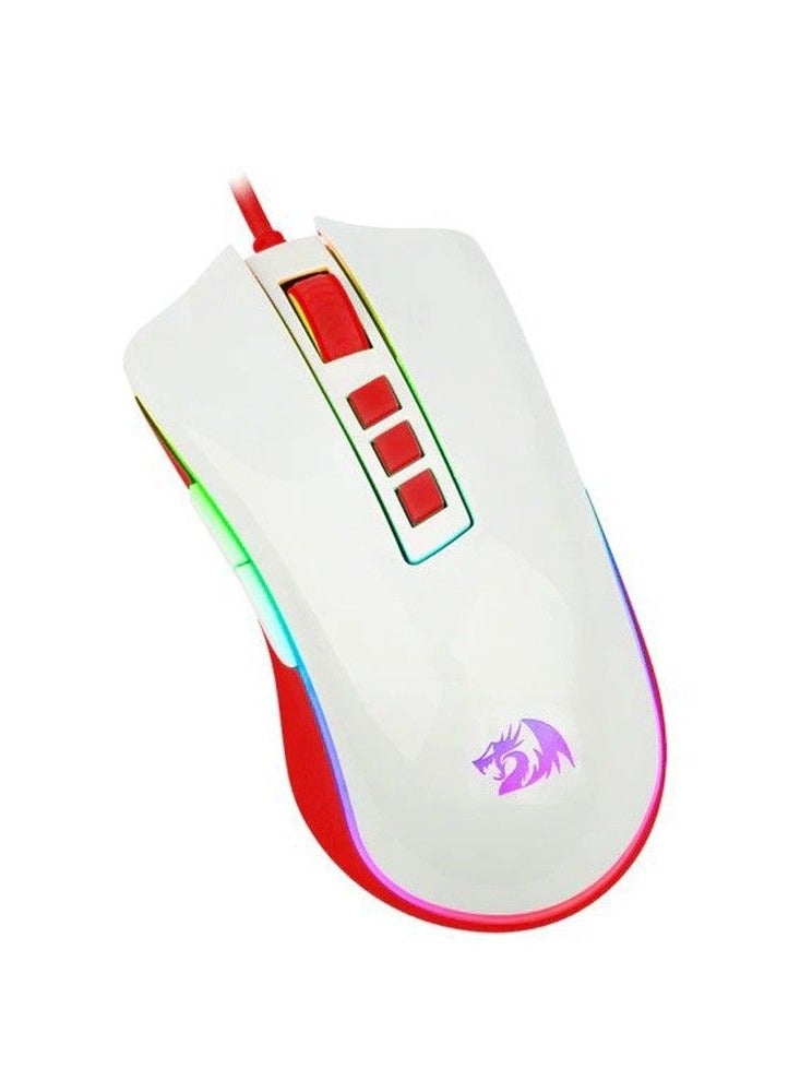 REDRAGON COBRA Wired Gaming Mouse M711C – CHERRY White/Red