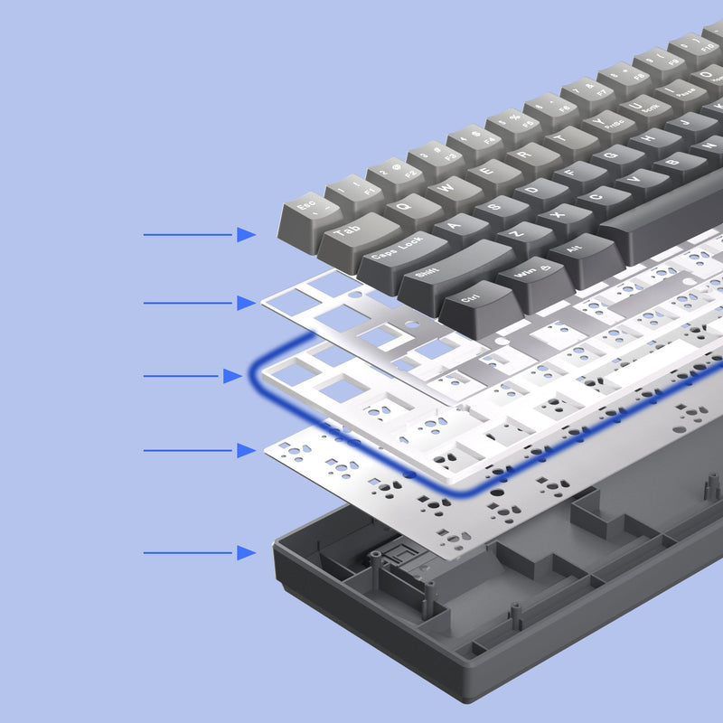 Magegee MK-Box Wired Mechanical Keyboard Gradient Grey Blue Whale Switch