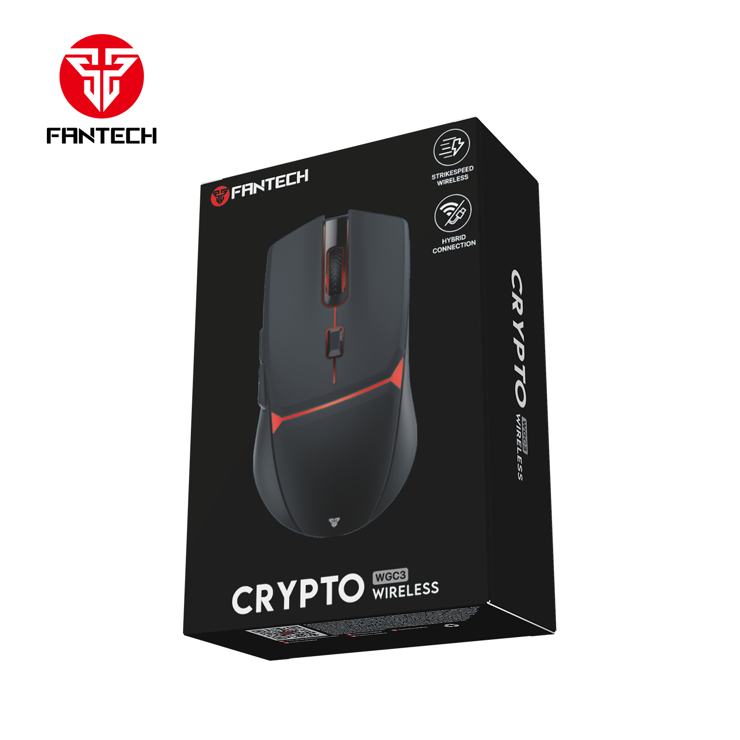 Fantech Crypto WGC3 Wireless Gaming Mouse Polling Rate 1000Hz DPI 12000- Black
