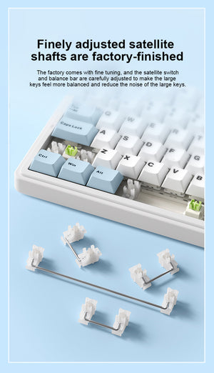 AULA F75 75% Wireless Mechanical Keyboard, Hot Swappable, Pre-Lubricated Gray Wood Switches, RGB Backlit Gaming Keyboard