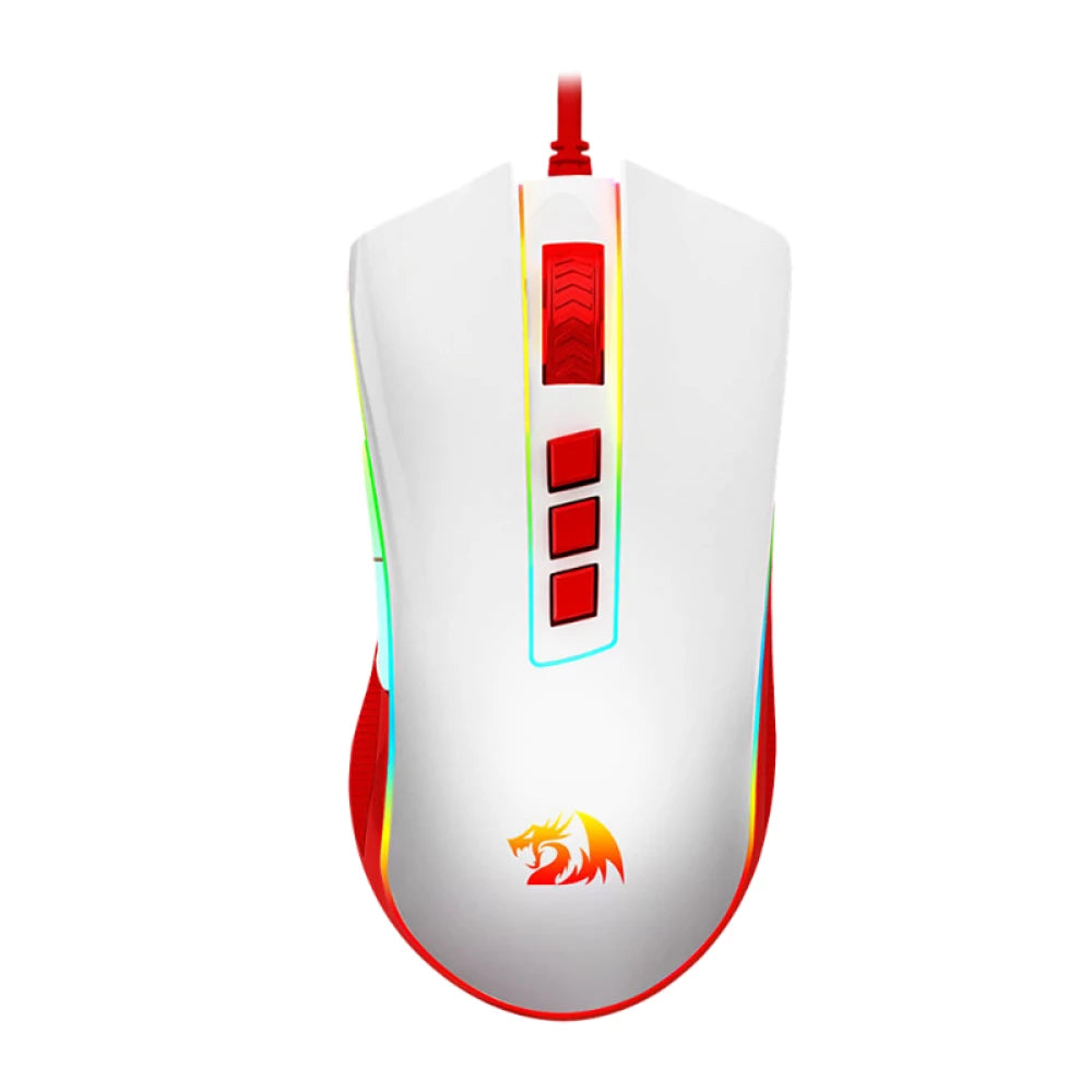 REDRAGON COBRA Wired Gaming Mouse M711C – CHERRY White/Red