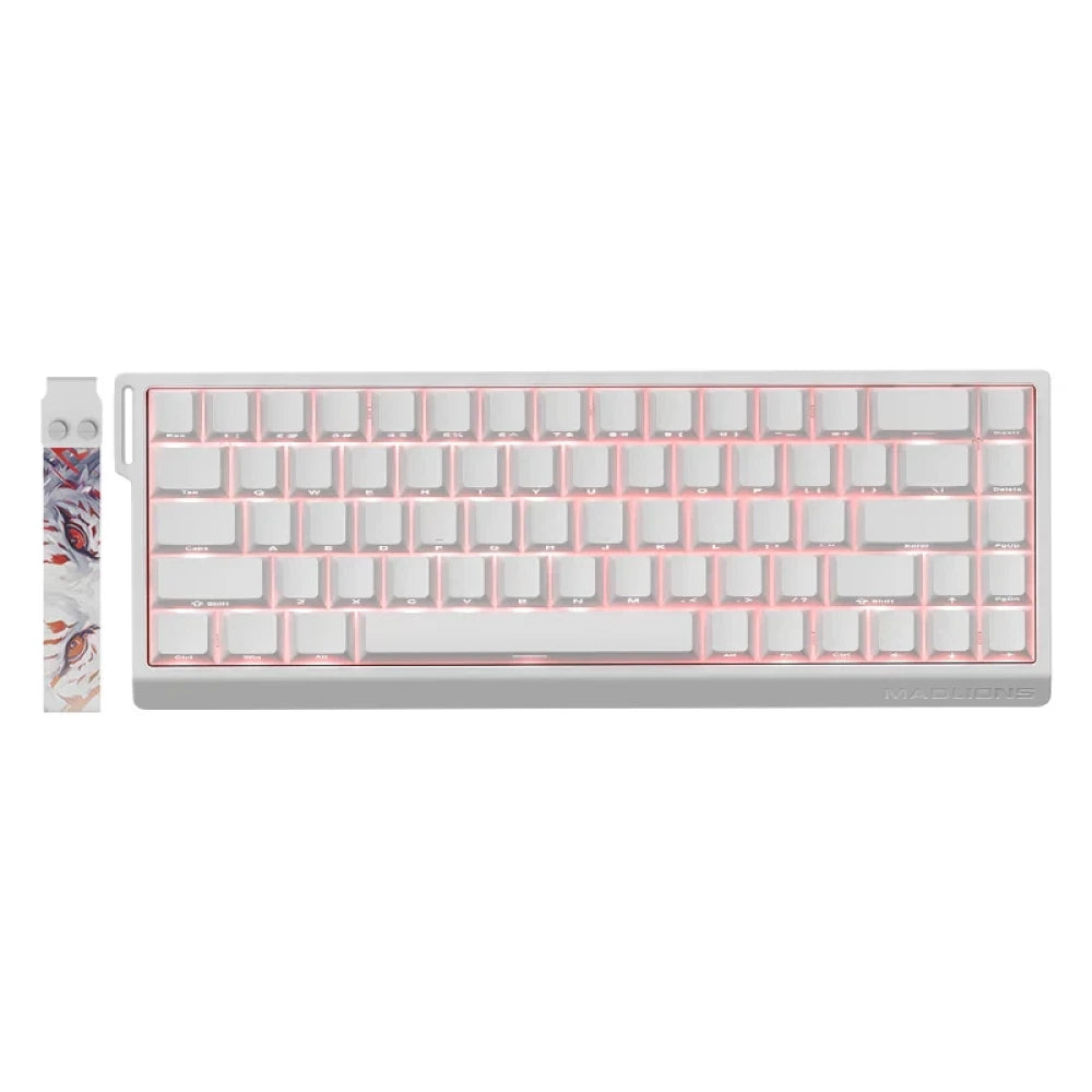 Madlions Professional Gaming Magnetic Keyboard MAD 68 HE RGB -  Magnetic Amber Pro Switches - White