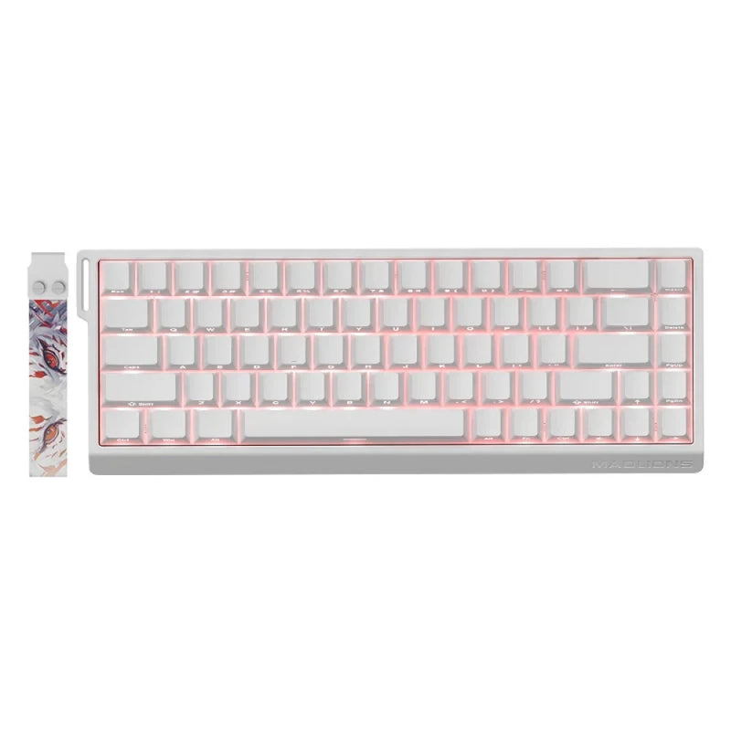 Madlions Professional Gaming Magnetic Keyboard MAD 68 HE RGB -  Magnetic Amber Pro Switches - White