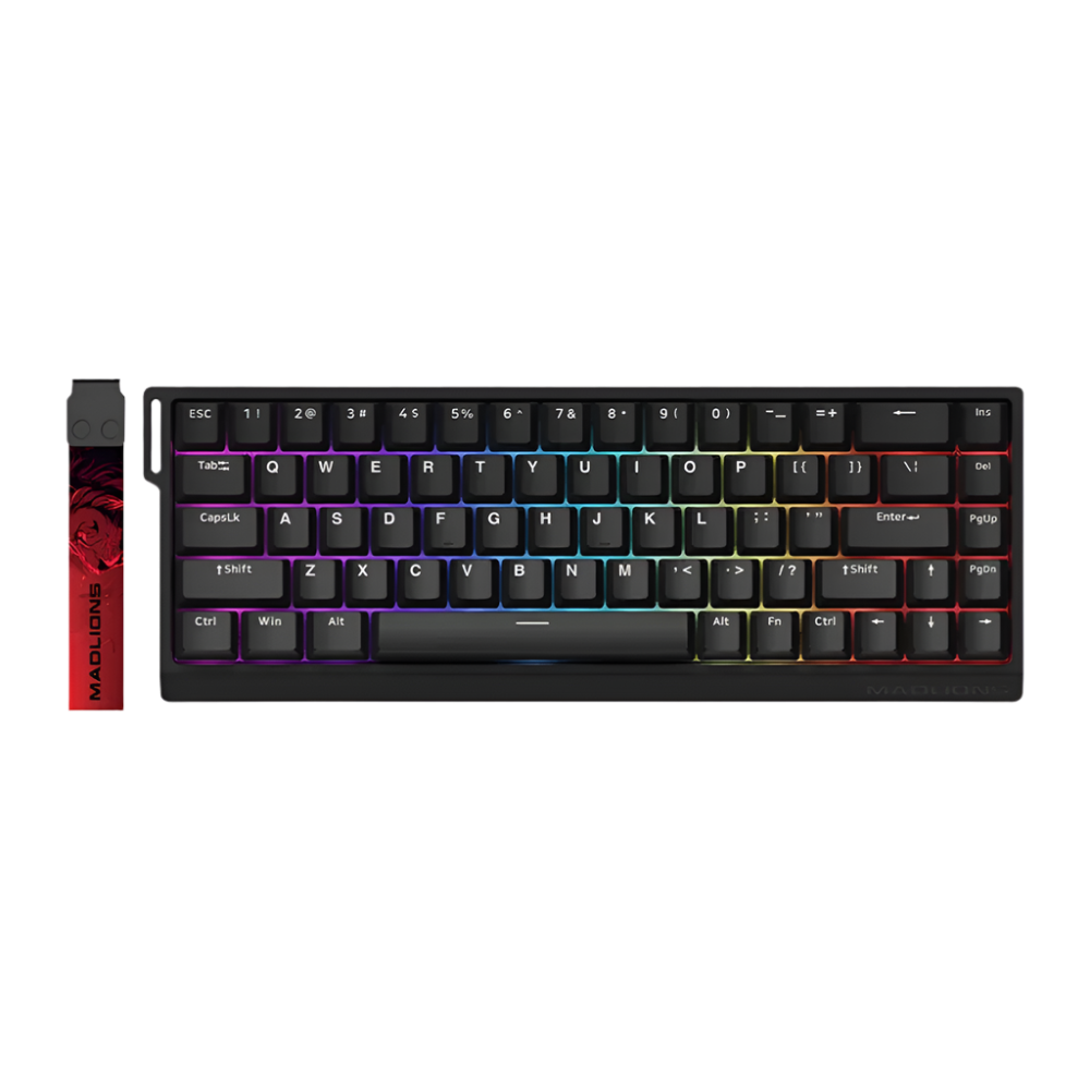 Madlions Professional Gaming Magnetic Keyboard MAD 68 HE RGB - Magnetic Amber Pro Switches - Black