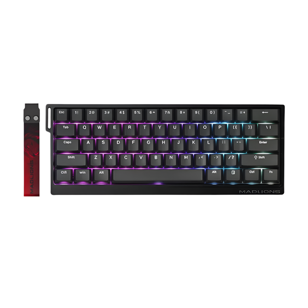 Madlions Professional Gaming Magnetic Keyboard MAD 60 HE Without RGB - Magnetic Amber Pro Switches - Black