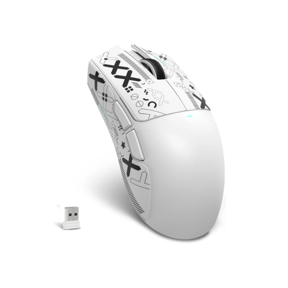 ATTACK SHARK X11SE Ultra-Light Wireless Gaming Mouse,22000 DPI,Tri-Modes BT5.2/Type-C Wired/2.4G,PixArt PAW3311 Gaming Sensor,5 Programmable Buttons for Laptop,PC,Mac Gamer(white&Sticker)