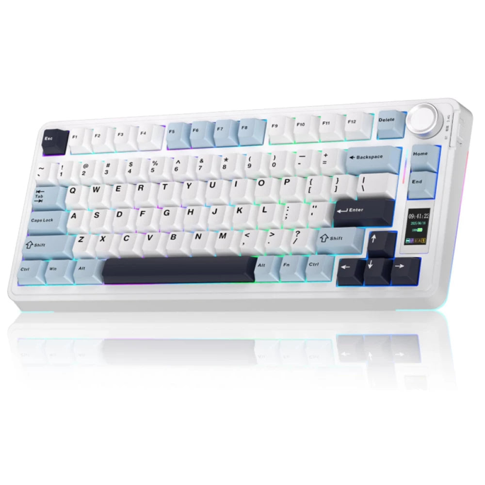 AULA S75 PRO Wireless Mechanical Keyboard with Screen&Knob, 75% Hot Swappable Gaming Keyboard with Pre-lubed Switches, RGB Backlit, PBT Keycaps Creamy Sounding Pc Gaming Keyboards