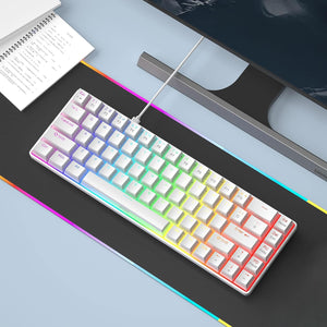 MageGee MK-Box White pudding Wired Mechanical Keyboard RGB (RED SWITCH)