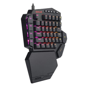 Redragon K585 DITI One-Handed RGB Mechanical Gaming Keyboard, Blue Switches, Professional Gaming Keypad with 7 Onboard Macro Keys, Detachable Wrist Rest, 42 Keys