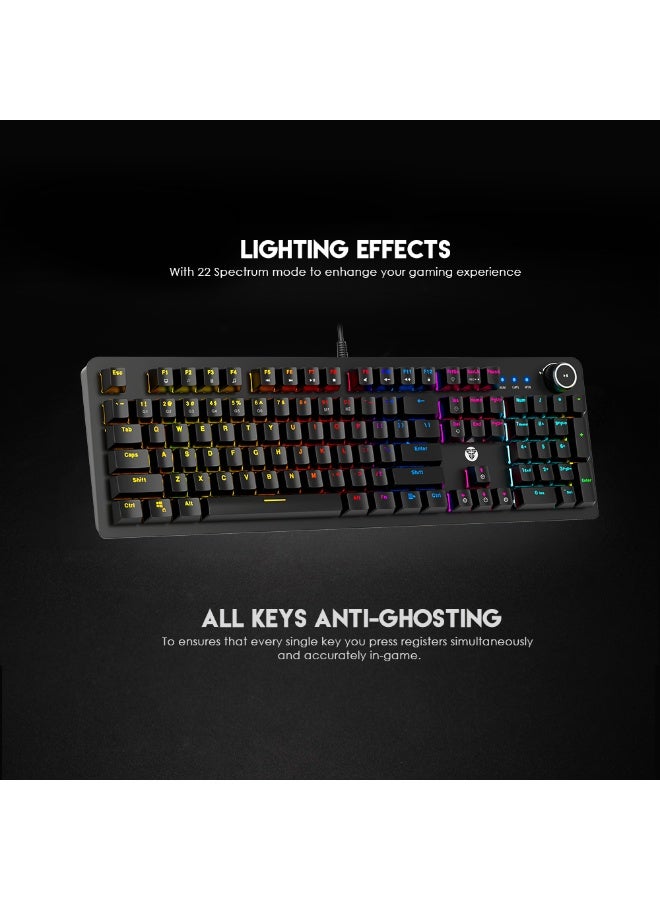 Fantech MAXPOWER MK853 Mechanical Keyboard Black | MK853 - عربي/eng