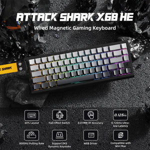 ATTACK SHARK X68HE Magnetic Keyboard With X3 Gaming Mouse Set