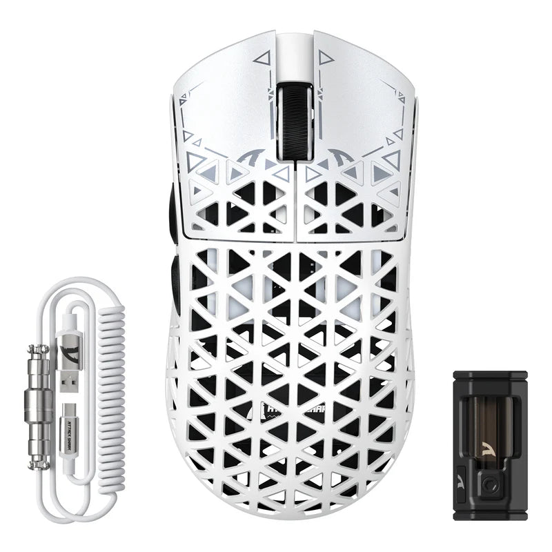 ATTACK SHARK R5 Ultra Carbon Fiber Wireless 8K PAW3950MAX Gaming Mouse with 8K Coiled Cable