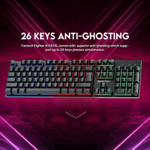 Fantech K614L Fighter III RGB Wired Gaming Keyboard Black