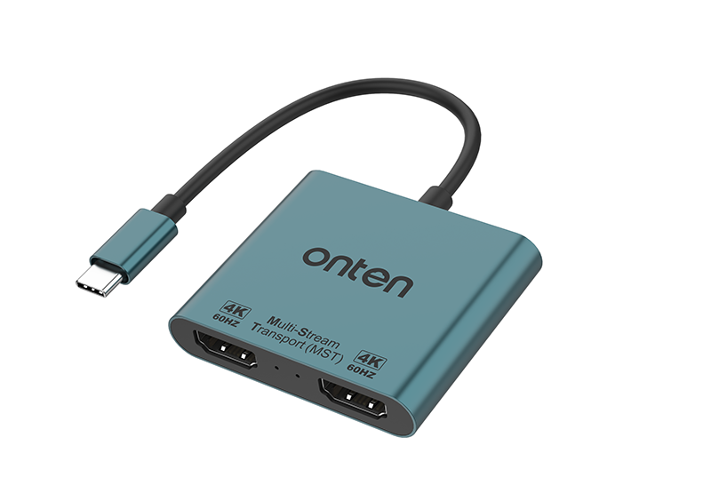 Onten OTN-9175B 2 In 1 Type-C To Dual HDMI Converter