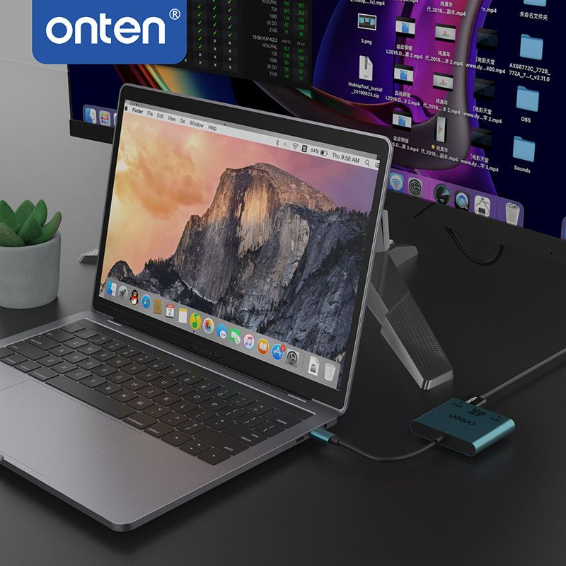 Onten OTN-9175B 2 In 1 Type-C To Dual HDMI Converter
