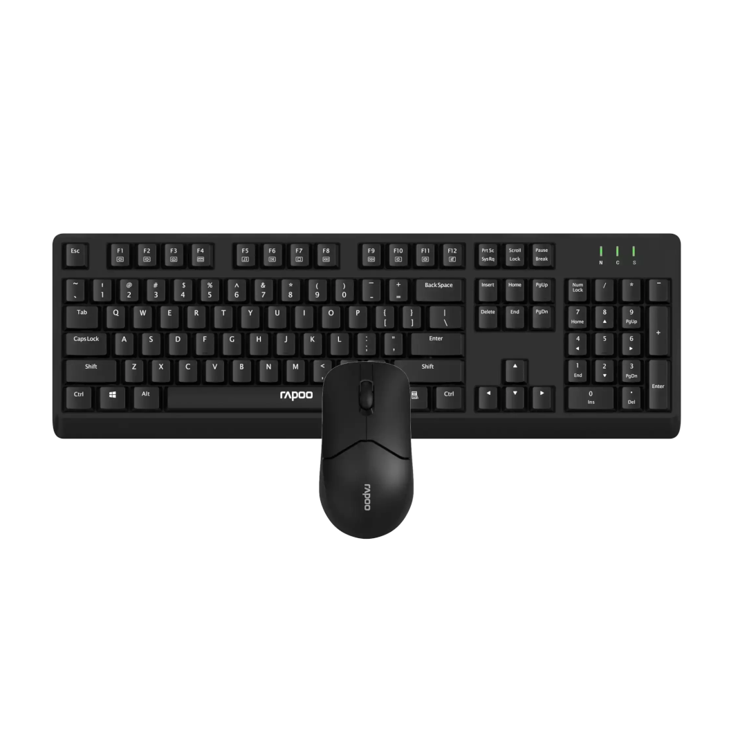 Rapoo X1500 Wireless Keyboard & Mouse Combo – Black