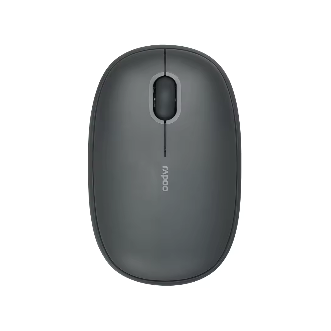 RAPOO M650 Bluetooth Multi-Device Silent Mouse, Dual Mode Bluetooth + 2.4G Wireless Mouse, 9 Months Battery Life, Switch up to 3 Devices, 2-Year Warranty - Dark Grey