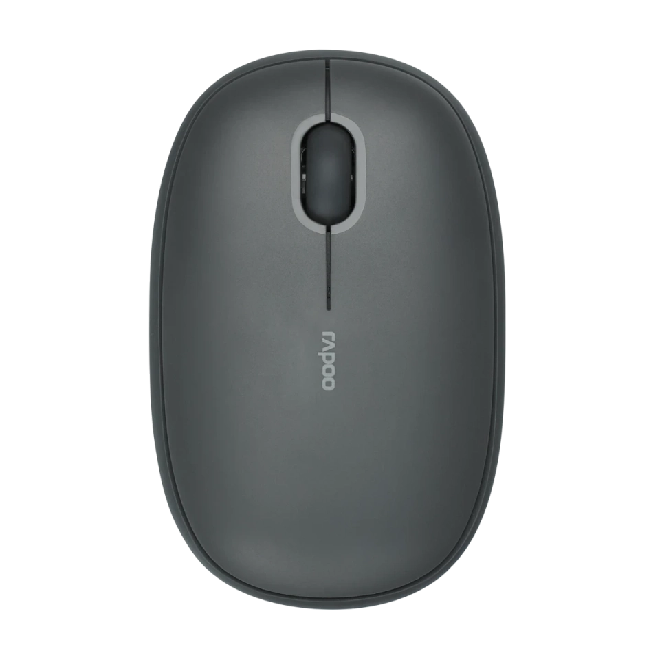RAPOO M650 Bluetooth Multi-Device Silent Mouse, Dual Mode Bluetooth + 2.4G Wireless Mouse, 9 Months Battery Life, Switch up to 3 Devices, 2-Year Warranty - Dark Grey