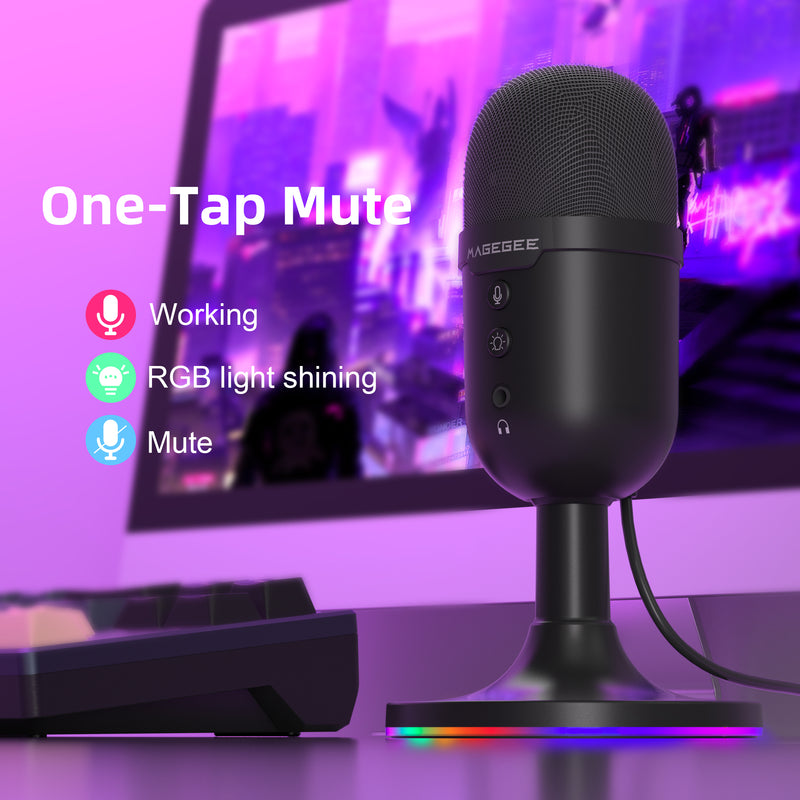 MageGee Fantasy Wired Gaming Microphone WHITE