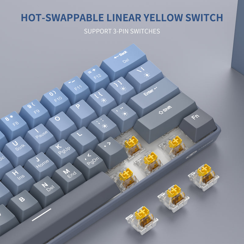 MageGee STAR61 Wired Mechanical Keyboard (YELLOW SWITCH)