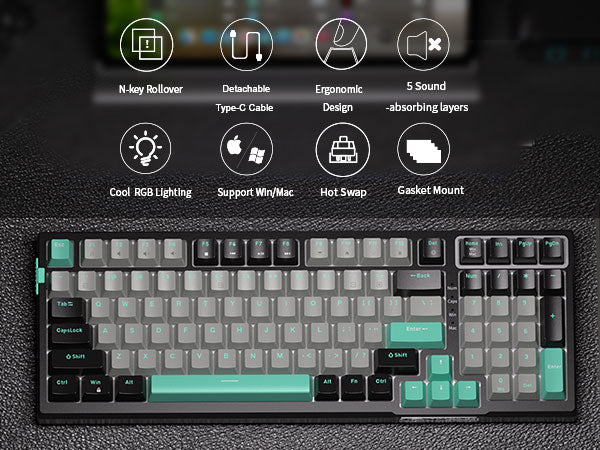 MageGee SKY98 Wired Mechanical Keyboard(CRYSTAL SWITCH)