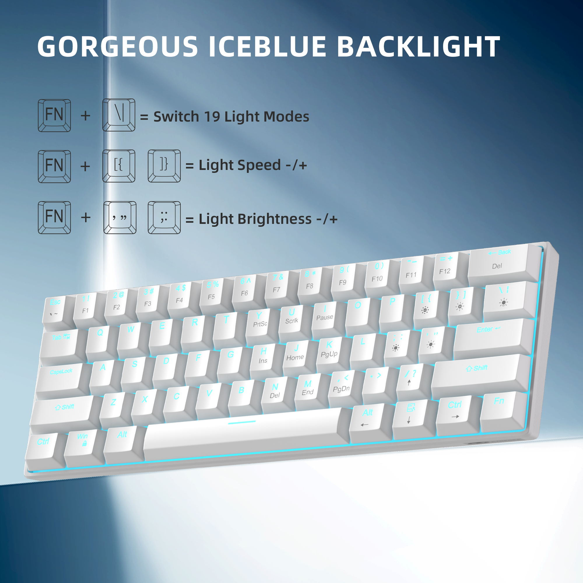 MageGee STAR61 Wired Mechanical Keyboard RED SWITCH