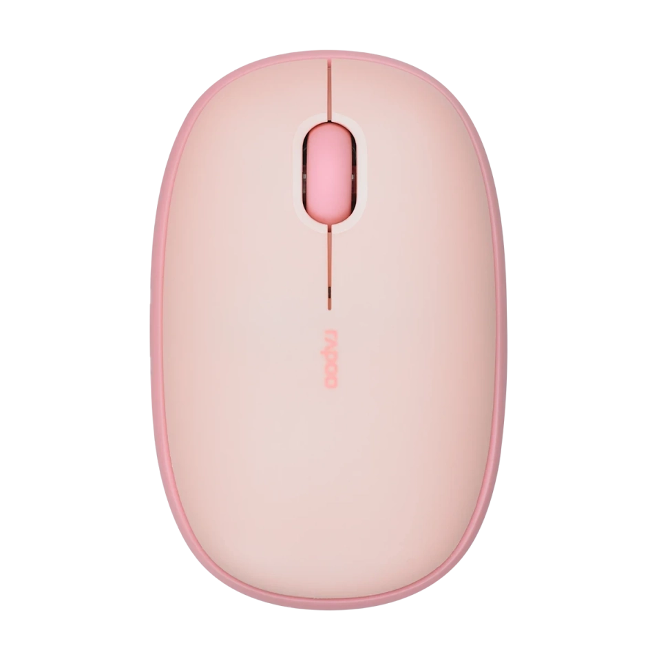 RAPOO M650 Bluetooth Multi-Device Silent Mouse, Dual Mode Bluetooth + 2.4G Wireless Mouse, 9 Months Battery Life, Switch up to 3 Devices, 2-Year Warranty - PINK