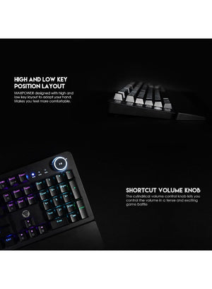 Fantech MAXPOWER MK853 Mechanical Keyboard Black | MK853 - عربي/eng