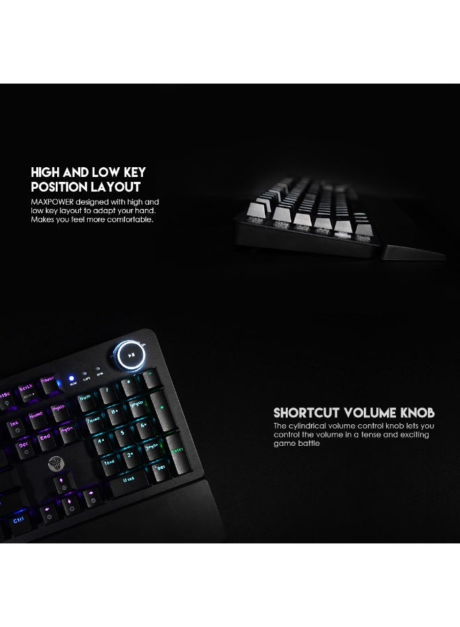 Fantech MAXPOWER MK853 Mechanical Keyboard Black | MK853 - عربي/eng