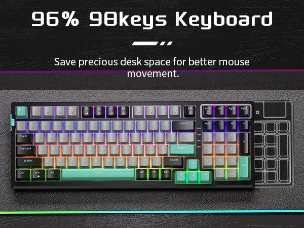 MageGee SKY98 Wired Mechanical Keyboard(CRYSTAL SWITCH)