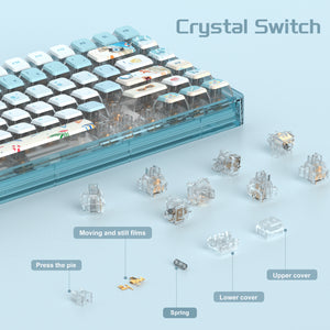 MageGee Light84 Wired Mechanical Keyboard (CRYSTAL SWITCH)