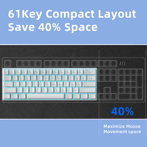 MageGee STAR61 Wired Mechanical Keyboard RED SWITCH