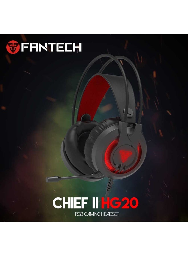 FANTECH HG20 Chief II RGB Gaming Headset Black