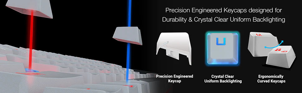 Redragon Kumara K552-RGB (WHITE) Mechanical Gaming Keyboard with BROWN Switches