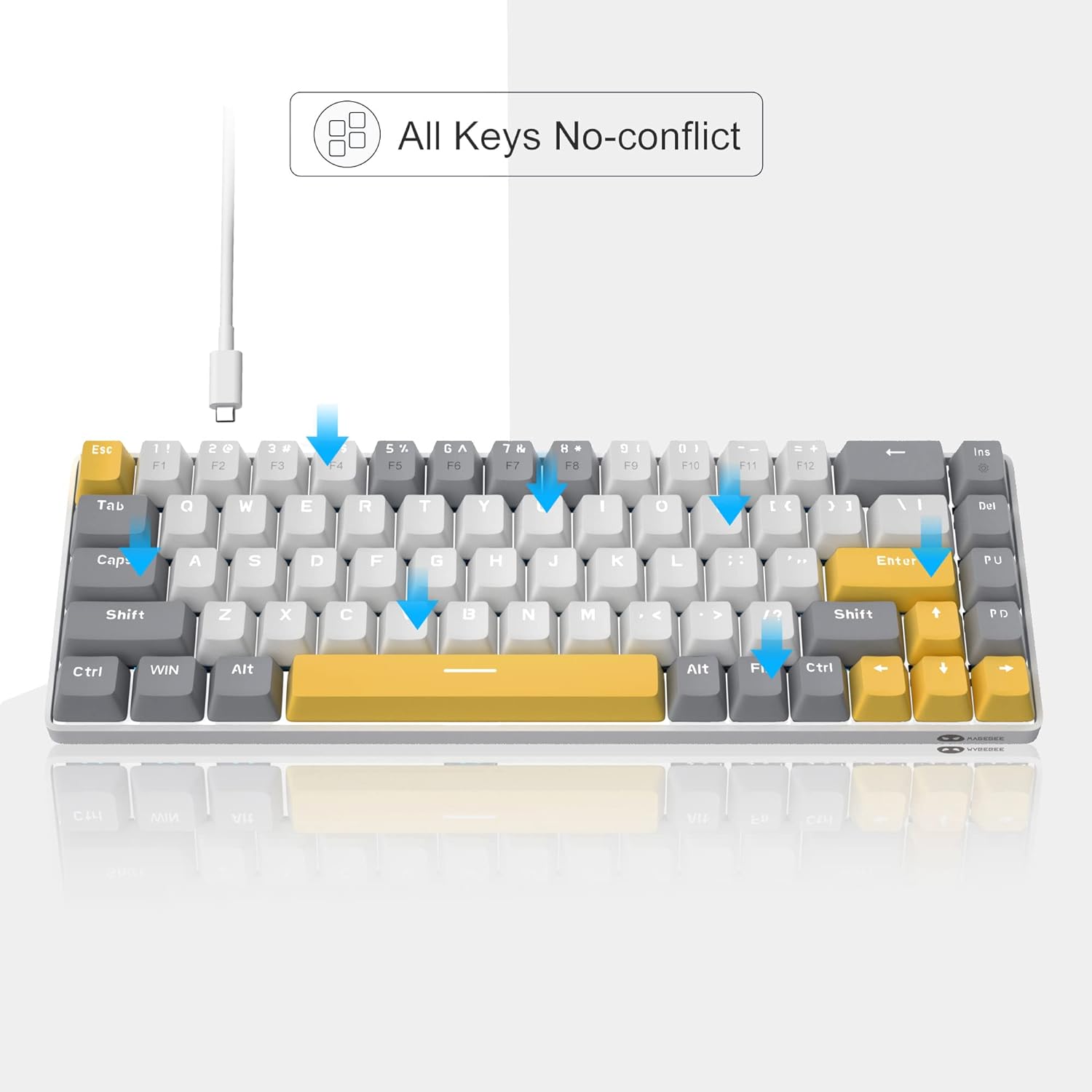 MageGee MK-Box Wired Mechanical Keyboard(RED SWITCH)