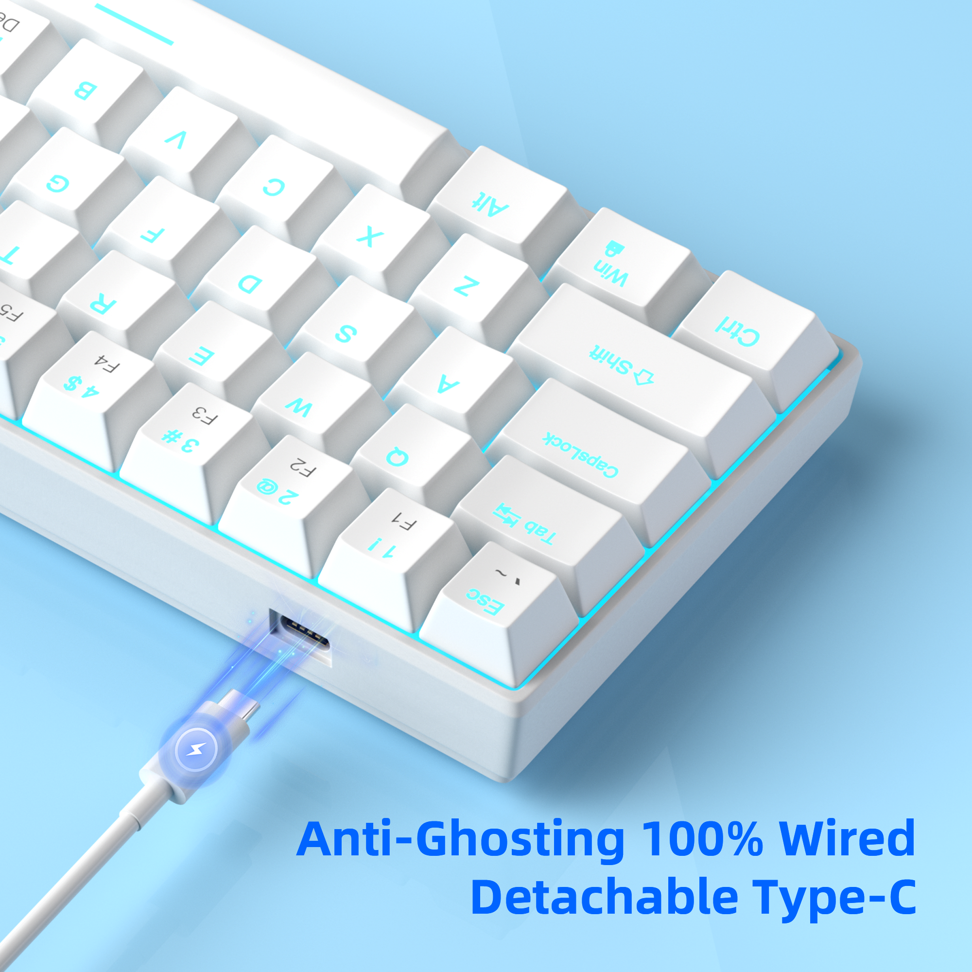MageGee STAR61 Wired Mechanical Keyboard RED SWITCH