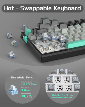 MageGee SKY98 Wired Mechanical Keyboard(CRYSTAL SWITCH)