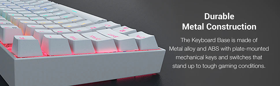 Redragon Kumara K552-RGB (WHITE) Mechanical Gaming Keyboard with BROWN Switches
