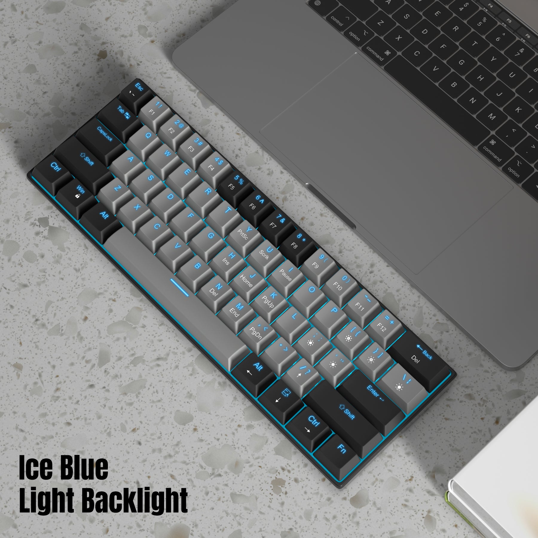 MageGee STAR61 Wired Mechanical Keyboard GRAY (BLUE SWITCH)