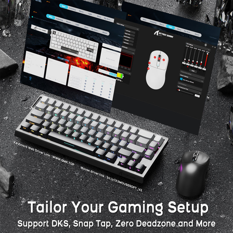 ATTACK SHARK X68HE Magnetic Keyboard With X3 Gaming Mouse Set